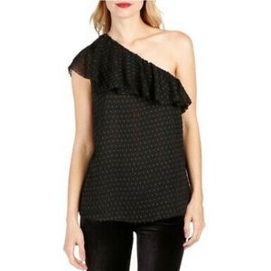 PAIGE DENIM SHANDI RUFFLE BLOUSE TOP